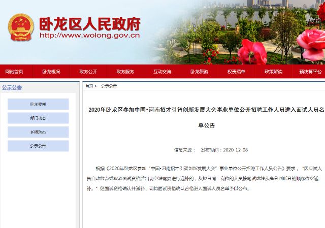 卧龙区人民政府办公室最新招聘概览